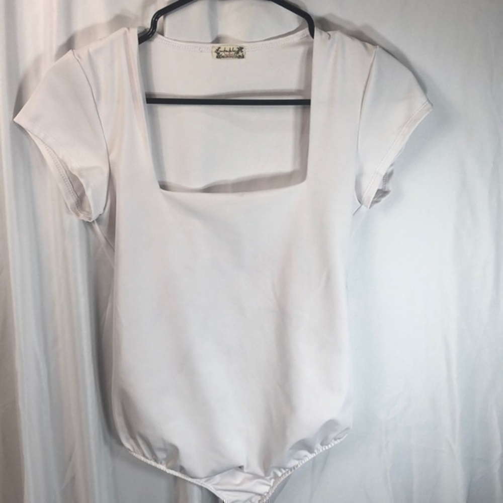 Free People Women's Square Cut Thong Bodysuit Sz M